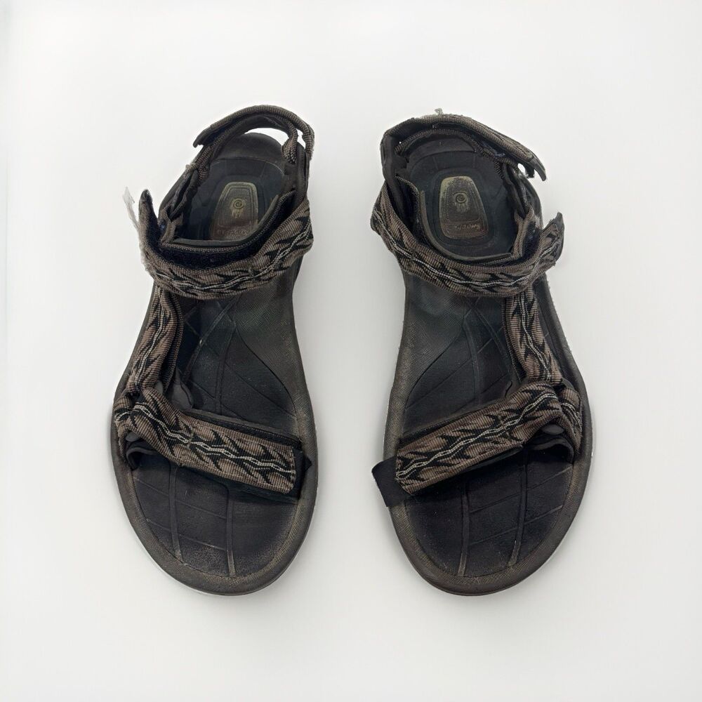Teva Sandals Mens Size 10.5 Brown Black Hiking Water Sport Sandal Shoe
